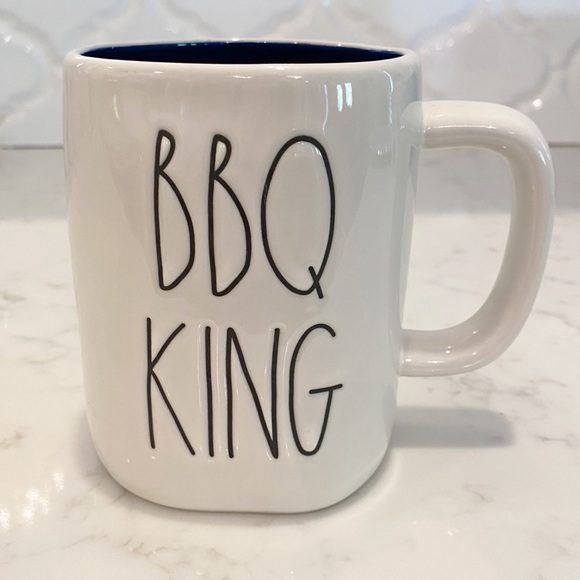 Rae Dunn BBQ King Mug 16 oz Two Sided - Picture 1 of 6